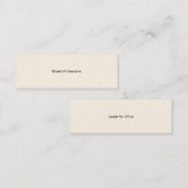 Raad van bestuur mini visitekaartje (Voorkant / Achterkant)