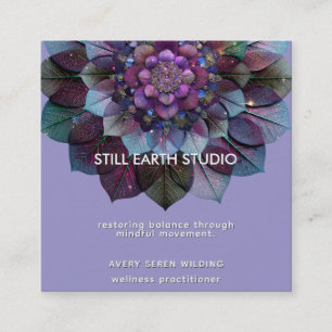 Raad van Bladeren   Mandala Vierkante Visitekaartje