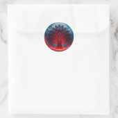 Raad van de Rode Heks Ronde Sticker (Tas)