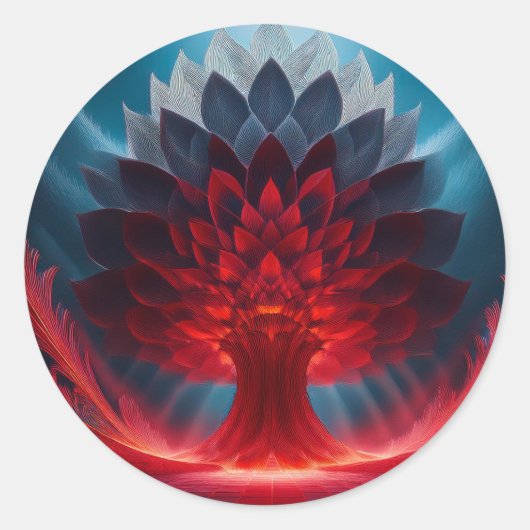 Raad van de Rode Heks Ronde Sticker (Voorkant)