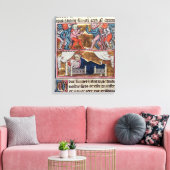 Raad van demonen, uit 'l'Histoire de Merlin' Canvas Afdruk (Insitu (Woonkamer))