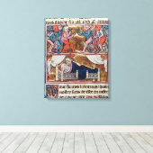 Raad van demonen, uit 'l'Histoire de Merlin' Canvas Afdruk (Insitu (Houten vloer))
