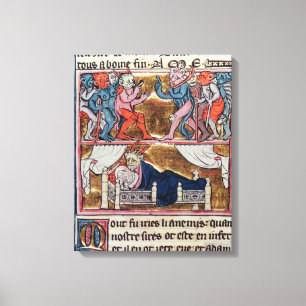 Raad van demonen, uit 'l'Histoire de Merlin' Canvas Afdruk
