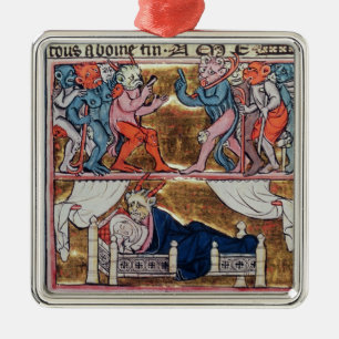 Raad van demonen, uit 'l'Histoire de Merlin' Metalen Ornament