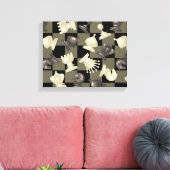 Raad van kaasstukken met uitlekken canvas afdruk (Insitu (Woonkamer))