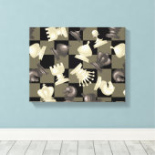 Raad van kaasstukken met uitlekken canvas afdruk (Insitu (Houten vloer))