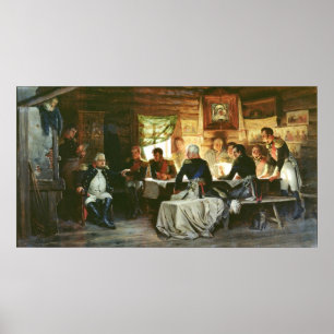 Raad van Oorlog in Fili in 1812, 1882 Poster