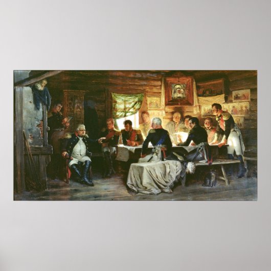 Raad van Oorlog in Fili in 1812, 1882 Poster (Voorkant)