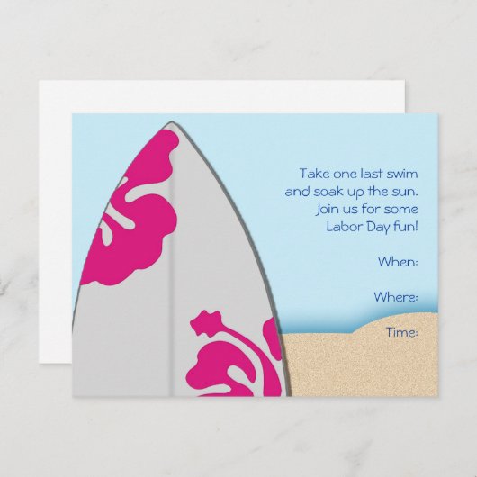 Raad van Surf inzake uitnodiging van de Beach Part (Voorkant / Achterkant)