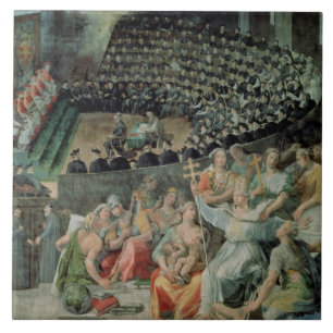 Raad van Trent, 1588-89 (fresco) Tegeltje