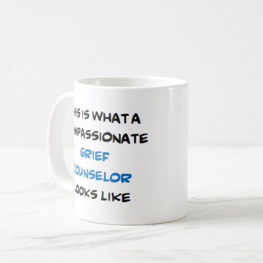 raad van verdriet , compassievol koffiemok (Voorkant links)