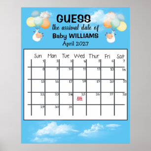 Raad Vervaldatum Baby ballon Poster