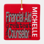 Raad voor financiële hulp Extraordinaire CUSTOM Keramisch Ornament (Achterkant)