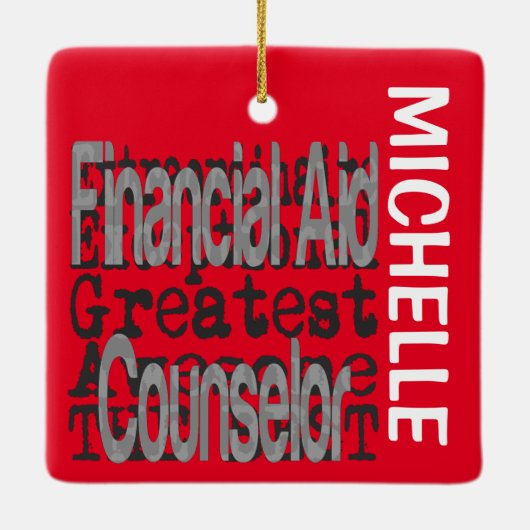 Raad voor financiële hulp Extraordinaire CUSTOM Keramisch Ornament (Achterkant)