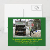 Raad voor justitieel gedrag van Vermont: Briefkaar Briefkaart (Voorkant / Achterkant)