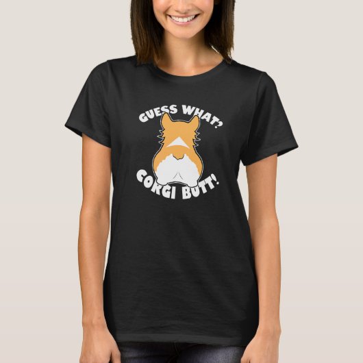 Raad Wat Corgi Achterwerk  1 T-shirt (Voorkant)