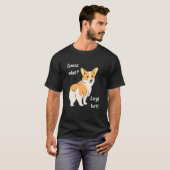Raad Wat Corgi Kont Hond Design T-shirt (Voorkant volledig)