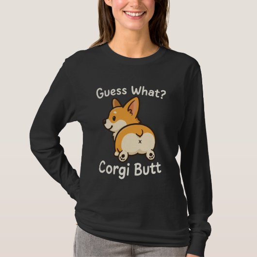Raad Wat Corgi Kont T-shirt (Voorkant)