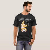 Raad Wat Corgi Kont Voor Hond T-shirt (Voorkant volledig)