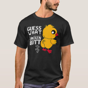 Raad wat kippenkont voor eierboerderij en haan boe t-shirt