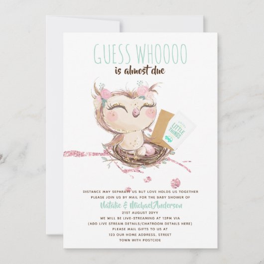 Raad Wie Bijna Geboren Wordt Mail BabyShower of Dr Kaart (Voorkant)