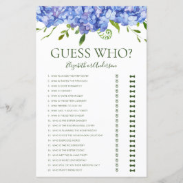 Raad Wie Blauwe Hortensia's