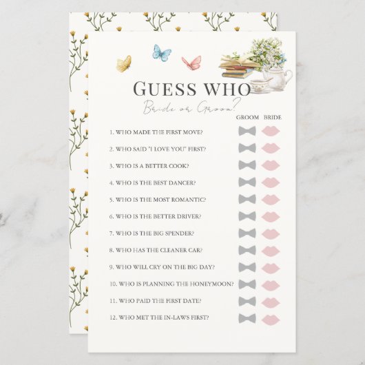 Raad wie bruid of bruidegom boek Vrijgezellenfeest (Voorkant / Achterkant)