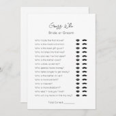 Raad wie-bruid of bruidegom-gewoon bruids douche s feestdagenkaart (Voorkant / Achterkant)