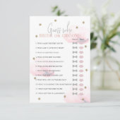 Raad wie bruid of bruidegom roze Vrijgezellenfeest Kaart (Staand voorkant)