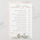 Raad Wie Bruid of Bruidegom Spelkaart (Voorkant / Achterkant)