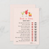 Raad wie cocktail drankjes Douche spel Kaart (Voorkant / Achterkant)