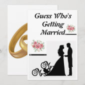 Raad Wie Er Gaat Trouwen Kaart (Voorkant / Achterkant)
