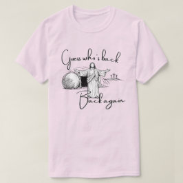 Raad Wie Er Terug Is Donkere Lettertype T-shirt