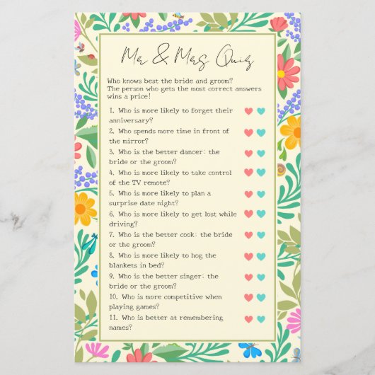 Raad Wie Funny Bruiloft & Bruidsfeest Spel (Voorkant)