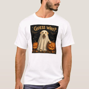 Raad wie? Halloween Geest Labrador Hond Ontwerp T-shirt