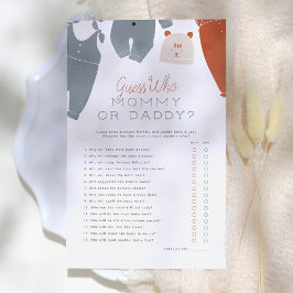 Raad Wie | Hello Baby Boho Kleren Baby Shower