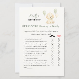 Raad Wie? Mama of Papa? Gouden Baby shower spel