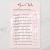 Raad wie minimalistische bruiloft & Vrijgezellenfe (Voorkant)