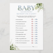 Raad Wie Oma Opa Baby Tuinfeest Spel Kaart (Voorkant)