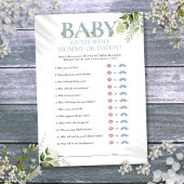 Raad Wie Oma Opa Baby Tuinfeest Spel Kaart