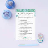 Raad wie + telefoonspeletjes, sappige bruidsfeest  flyer (Enkel)