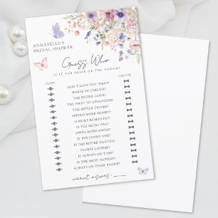 Raad Wie Vlinder Wilde Bloem Bruiloft Bridal Showe