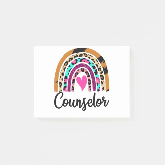 Raadgever Regenboog Luipaard Grappige School Raadg Post-it® Notes (Voorkant)