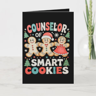 Raadgever van slimme koekjes Kerstmis Leraar Kerst Kaart