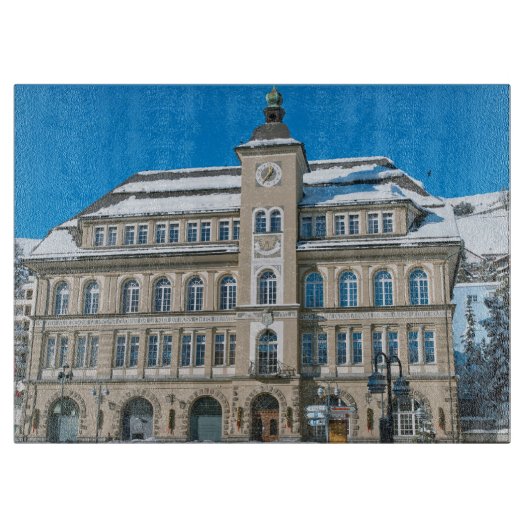 Raadhuis in St Moritz Snijplank (Voorkant)