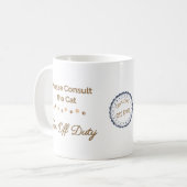 Raadpleeg de kat: Ik ben buiten dienst Koffiemok (Voorkant links)