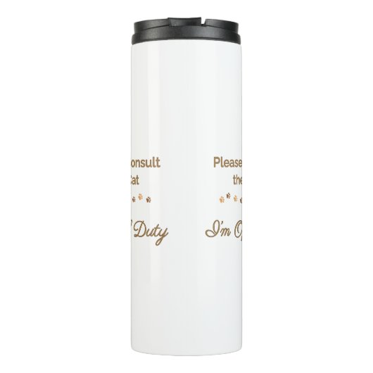 Raadpleeg de kat: Ik ben buiten dienst Thermosbeker (Achterkant)