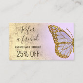 raadpleeg een vriend lavender butterfly logo visitekaartje (Voorkant)