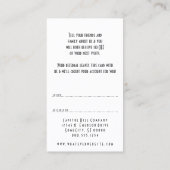 raadpleeg een vriend punk schedel aanbevelingskaartje (Achterkant)