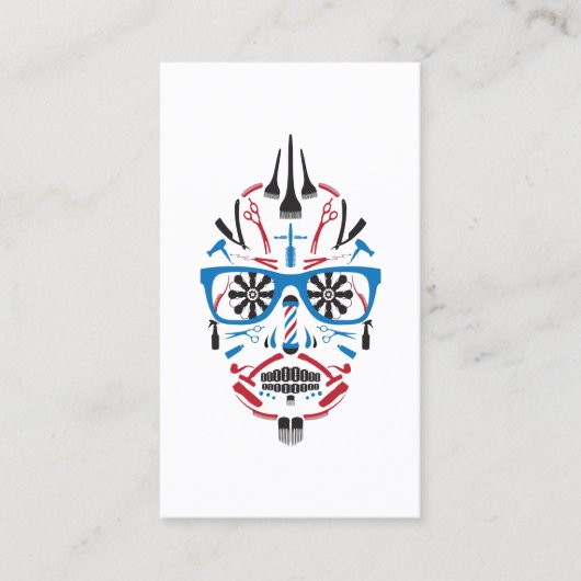 raadpleeg een vriend punk schedel aanbevelingskaartje (Voorkant)